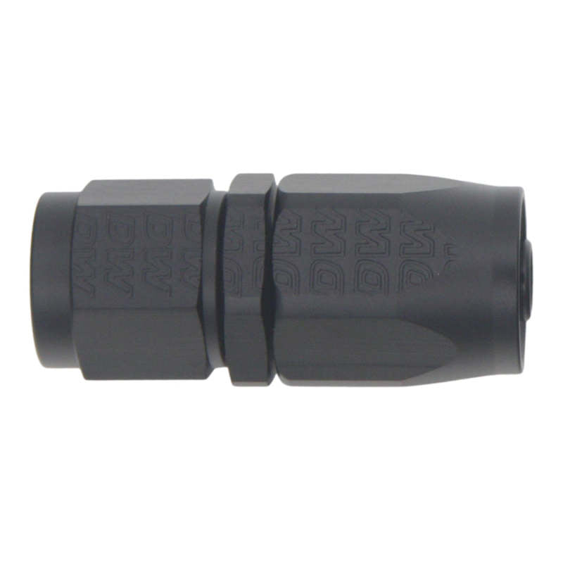 DeatschWerks 6AN Female Swivel Strait Hose End CPE - Anodized Matte Black 6-02-0801-B