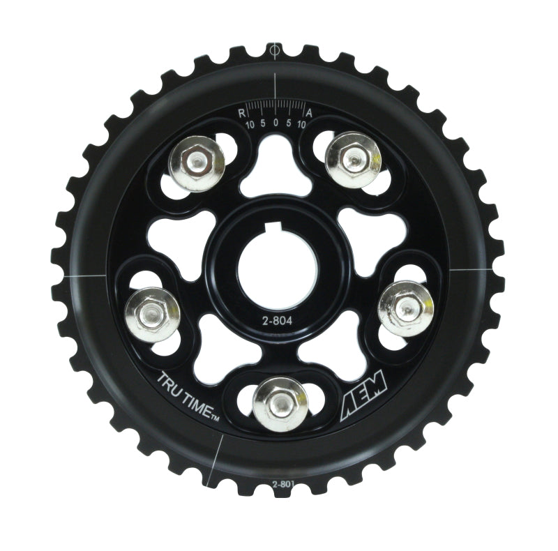 AEM 96-00 Honda Civic / 96-97 Honda Del Sol D16 Black Tru-Time Cam Gear 23-804BK