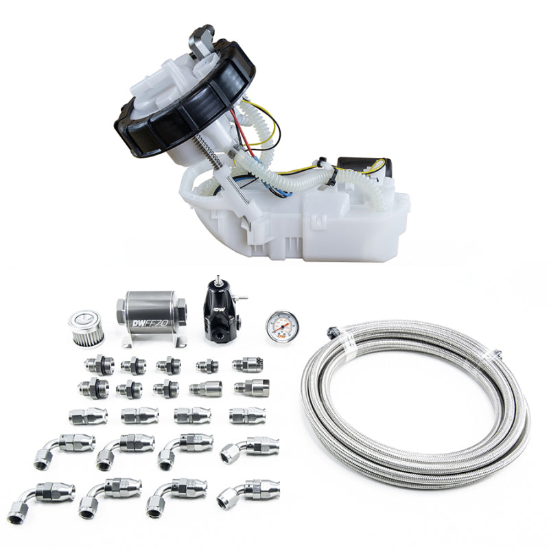 DeatschWerks 01-05 Honda Civic/02-06 Acura RSX DW400 Pump Module & Return Kit w/PTFE Fuel Lines 9-401-608-7040