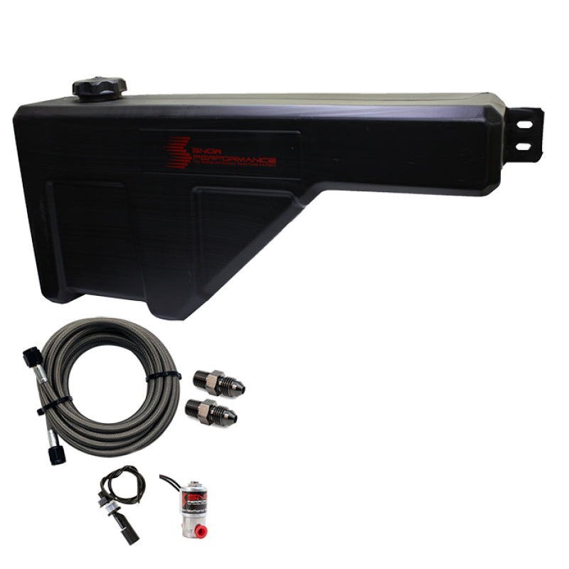 Snow Performance Water Tank Upgrade 10gal (w/Braided SS Line/Brackets/Solenoid/4AN Fittings) SNO-40015-BRD