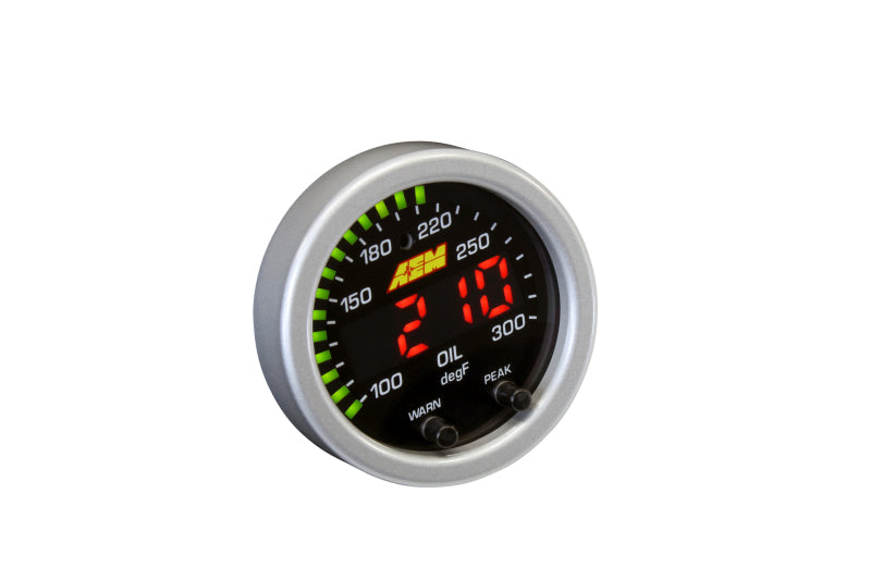 AEM X-Series Temperature 100-300F Gauge Kit (ONLY Black Bezel and Water Temp. Faceplate) 30-0302