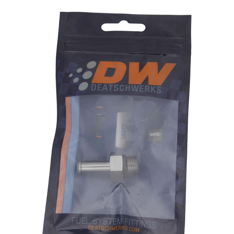 DeatschWerks 6AN ORB Male To 5/16in Barb Fitting (Single Barb - Incl O-Ring) 6-02-0505