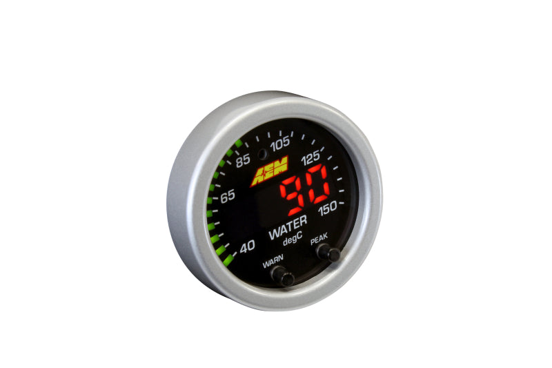 AEM X-Series Temperature 100-300F Gauge Kit (ONLY Black Bezel and Water Temp. Faceplate) 30-0302