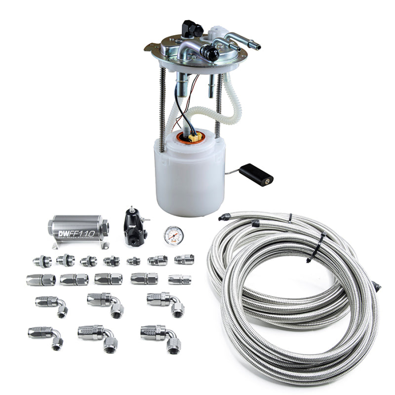 DeatschWerks 05-19 Yukon/Tahoe/Suburban DW400 Pump Module and Return SS CPE Plumbing Kit 9-401-601-7015