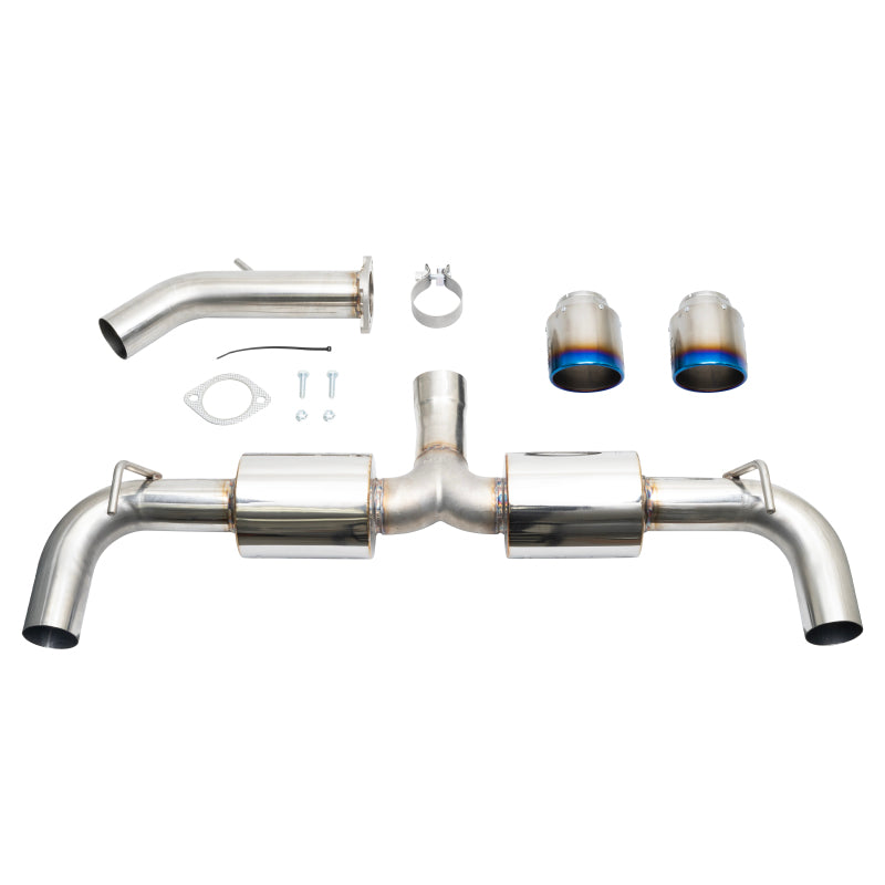 Injen 19-22 Hyundai Veloster N L4 2.0L Turbo Performance SS Axle Back Exhaust System - Burnt Ti Tips SES1343ABTT