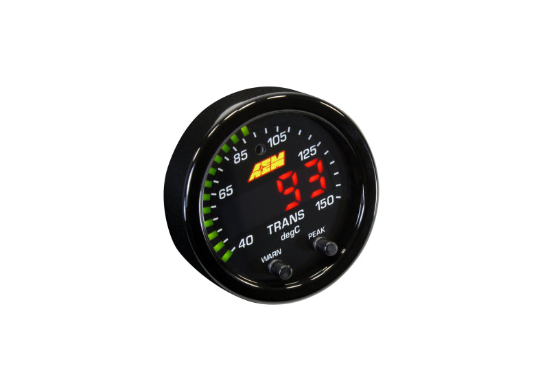 AEM X-Series Temperature 100-300F Gauge Kit (ONLY Black Bezel and Water Temp. Faceplate) 30-0302