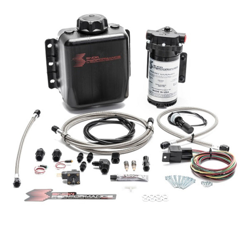 Snow Performance Stg 1 Boost Cooler F/I Water Injection Kit (Incl. SS Braided Line and 4AN Fittings) SNO-201-BRD
