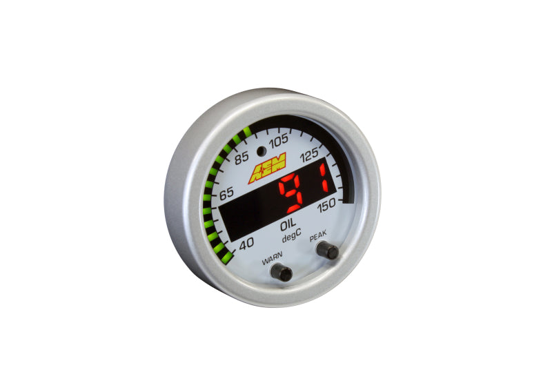 AEM X-Series Temperature 100-300F Gauge Kit (ONLY Black Bezel and Water Temp. Faceplate) 30-0302