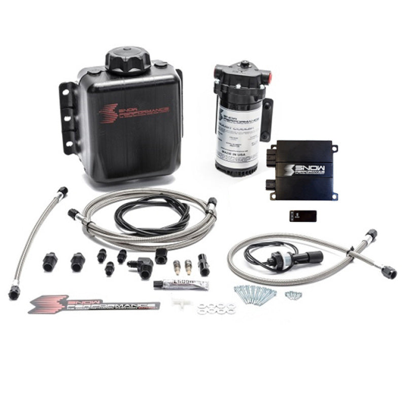 Snow Performance Stg 2 Boost Cooler Prog. Engine Mount Water Injection Kit (SS Braid Line & 4AN) SNO-20010-BRD
