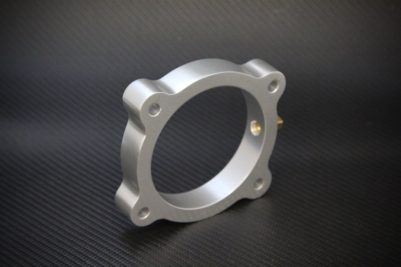 Torque Solution Throttle Body Spacer (Silver): Hyundai Genesis V6 3.8L 2013+ TS-TBS-021
