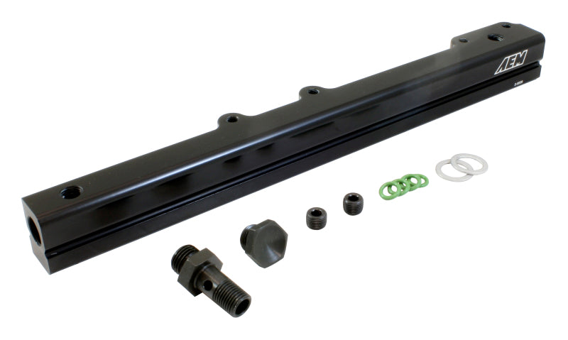AEM 96-00 Civic CX/DX/LX/EX & 96-97 Del Sol S/Si Black Fuel Rail 25-109BK