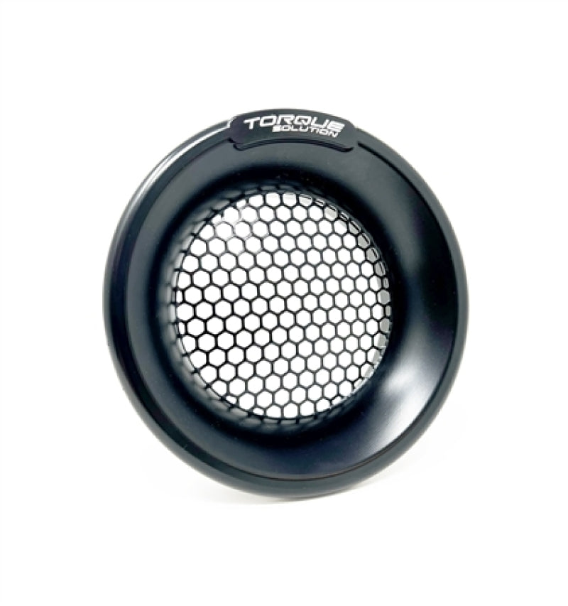 Torque Solution Billet Turbo Velocity Stack Shield For 4in Inlet - Black TS-VS-740-BK