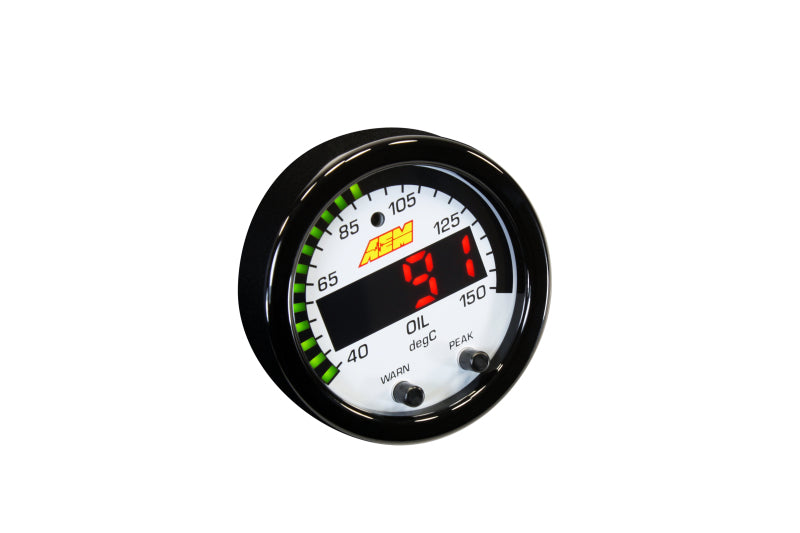 AEM X-Series Temperature 100-300F Gauge Kit (ONLY Black Bezel and Water Temp. Faceplate) 30-0302