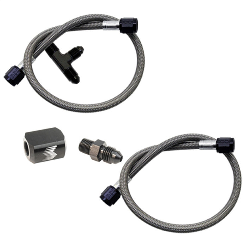 Snow Performance Water Dual Nozzle Upgrade SS Braided Line (For 4AN SS Braided Line Kit) SNO-40040-BRD