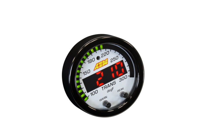 AEM X-Series Temperature 100-300F Gauge Kit (ONLY Black Bezel and Water Temp. Faceplate) 30-0302