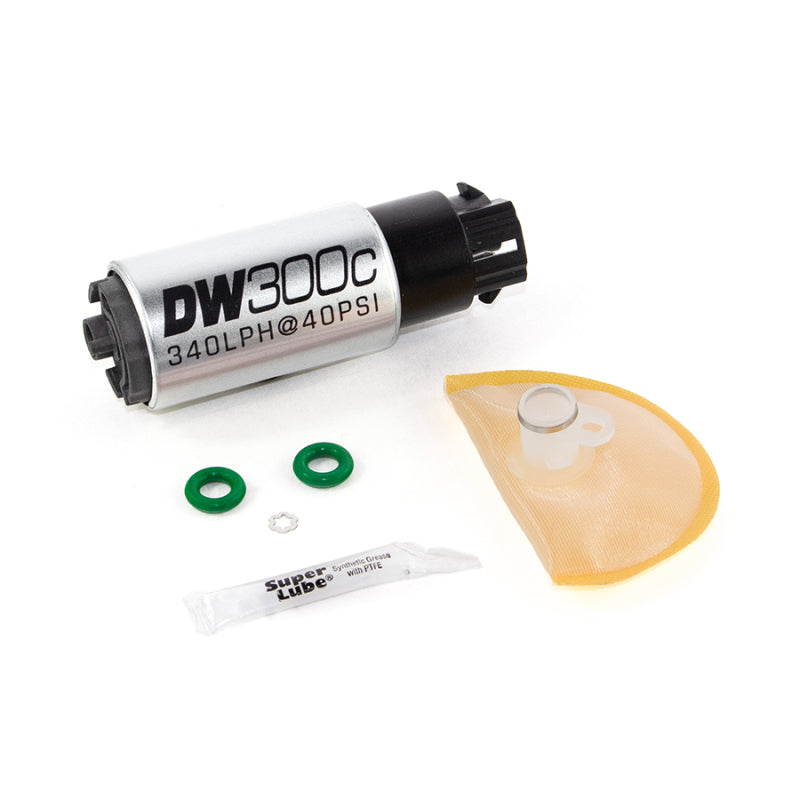 DeatschWerks 340lph DW300C Compact Fuel Pump w/ 08-14 WRX/ 08-15 STI Set Up Kit (w/ Mounting Clips) 9-309-1008