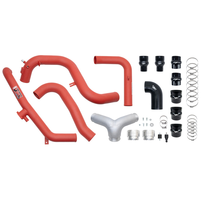 Injen 21-23 Ford Bronco 2.7L V6 (TT) EcoBoost SES Intercooler Pipes - Wrinkle Red SES9301ICPWR