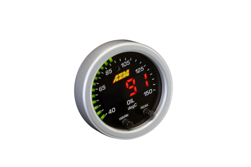 AEM X-Series Temperature 100-300F Gauge Kit (ONLY Black Bezel and Water Temp. Faceplate) 30-0302