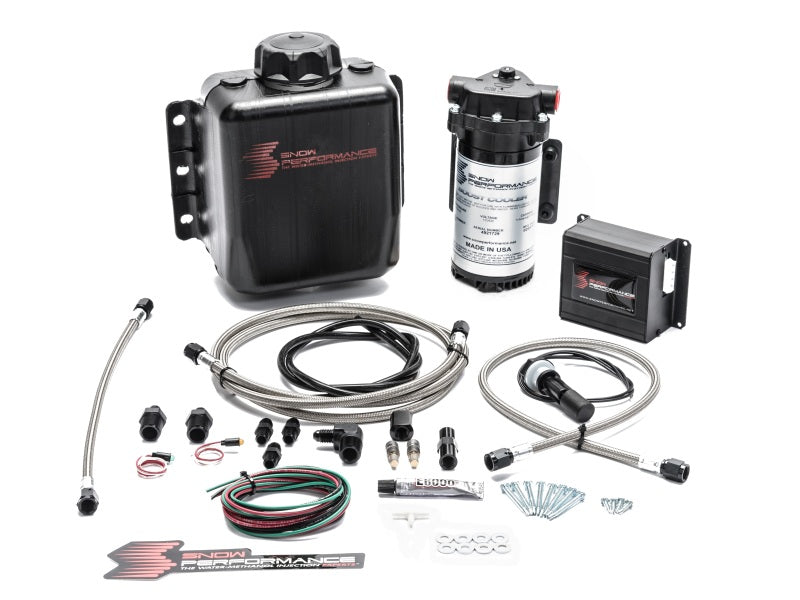 Snow Performance Stg 2 Boost Cooler Prog. Engine Mount Water Injection Kit (SS Braid Line & 4AN) SNO-20010-BRD