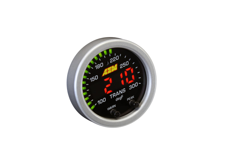 AEM X-Series Temperature 100-300F Gauge Kit (ONLY Black Bezel and Water Temp. Faceplate) 30-0302