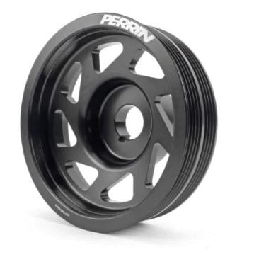Perrin (WRX/STi) EJ Engines (w/o AC) Crank Pulley - Black PSP-ENG-102BK
