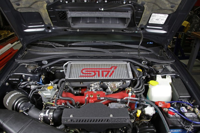 Perrin 02-07 Subaru Impreza (WRX/STi/RS/2.5i) / 04-08 Forester Front Strut Brace - Black PSP-SUS-052BK