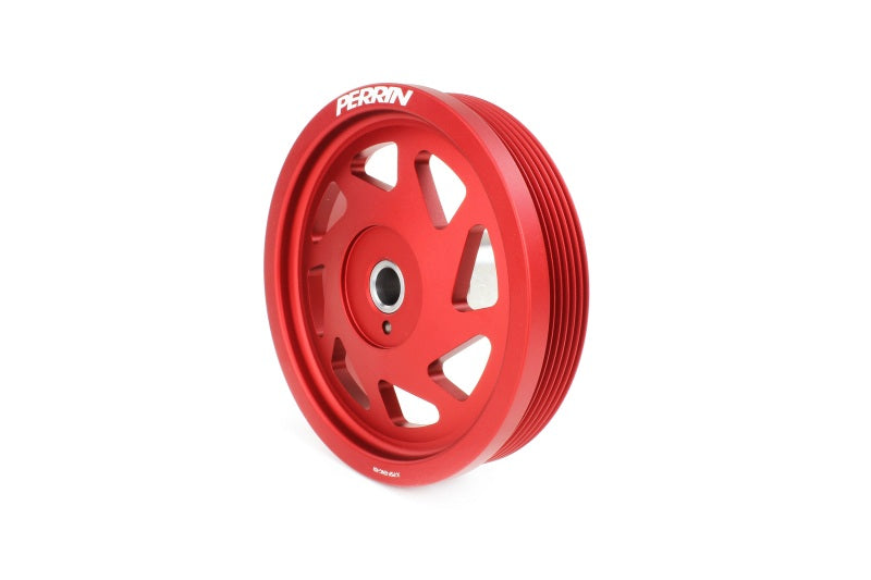 Perrin 2022 BRZ/86 / 19-22 Subaru WRX Lightweight Crank Pulley (FA/FB Eng w/Small Hub) - Red PSP-ENG-106RD