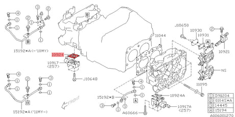 Gasket AVCS Block Outlet Right - 10924AA001