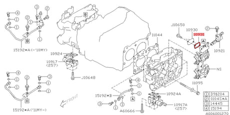 Dichtung AVCS Block Einlass - 10931AA010
