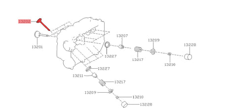 OEM Subaru Auslassventil EJ20/EJ25 - 13202AA660