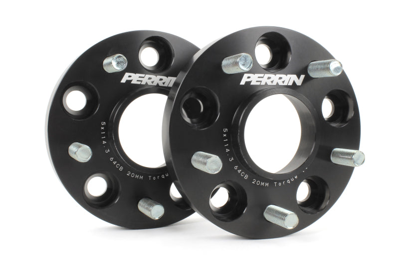Perrin 17-18 Honda Civic Si 64.1mm Hub 5x114.3 20mm Wheel Spacers (One Pair) PHP-WHL-020BK