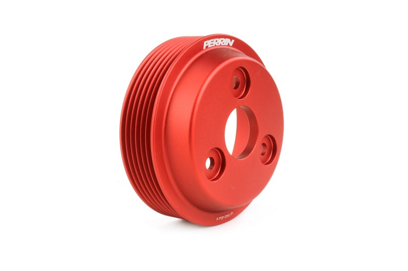 Perrin 15-22 Subaru WRX / 14-18 FXT / 18-21 Crosstrek Lightweight Water Pump Pulley - Red PSP-ENG-112RD
