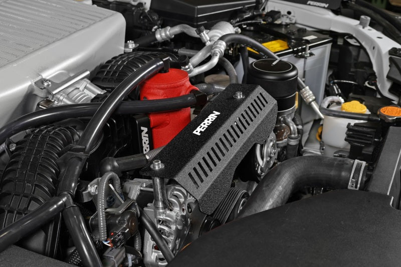 Perrin 22-23 Subaru WRX Pulley Cover (Short Version - Works w/AOS System) - Black PSP-ENG-154BK