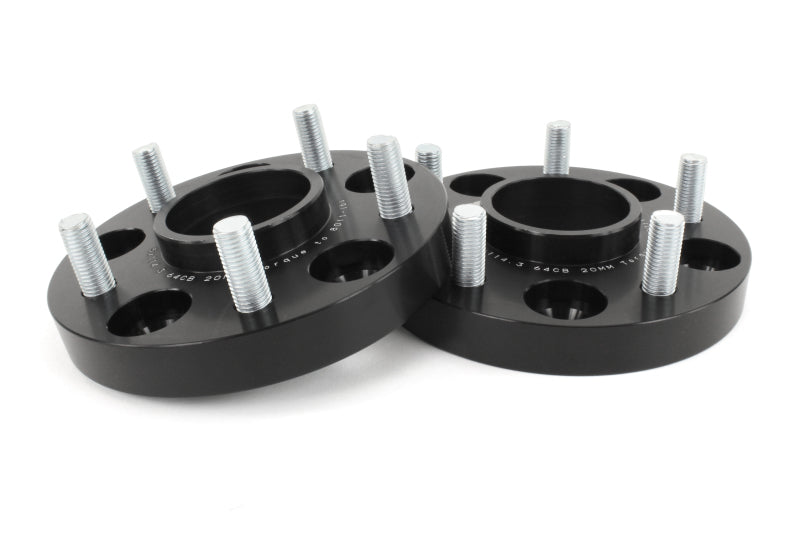 Perrin 17-18 Honda Civic Si 64.1mm Hub 5x114.3 20mm Wheel Spacers (One Pair) PHP-WHL-020BK