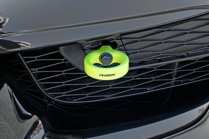 Perrin 2020 Toyota Supra Tow Hook Kit (Front) - Neon Yellow PTP-BDY-230NY
