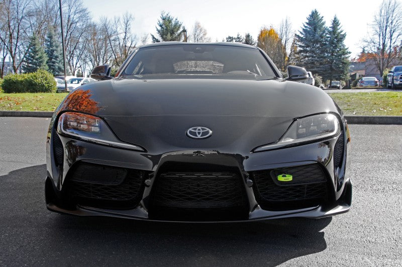 Perrin 2020 Toyota Supra Tow Hook Kit (Front) - Neon Yellow PTP-BDY-230NY