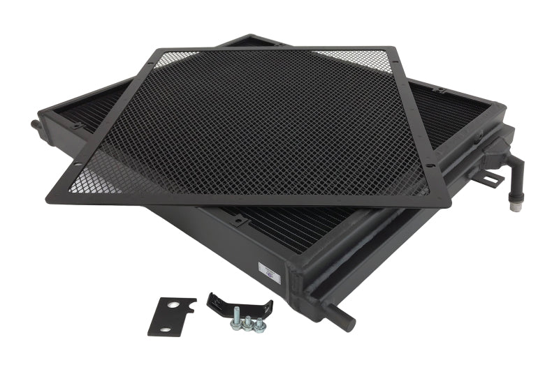 CSF BMW B58/B48 Front Mount Triple-Pass Heat Exchanger with Rock Guard - Black 8131B