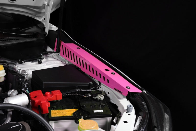 Perrin 22-23 Subaru WRX Fender Shroud Set - Hyper Pink PSP-ENG-551HP
