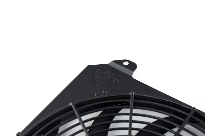 CSF 92-00 Honda Civic All-Aluminum Fan Shroud w/12in SPAL Fan - Black Finish 2858FB