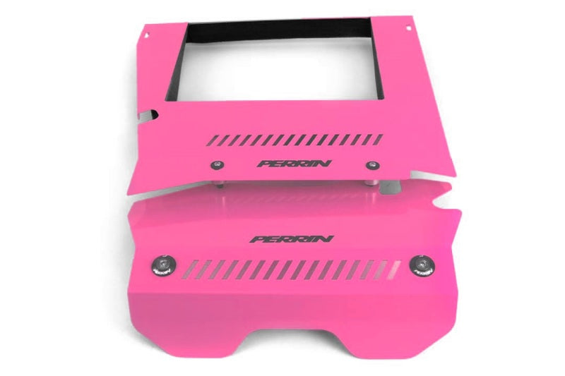 Perrin 2015+ Subaru WRX Engine Cover Kit (Intercooler Shroud + Pulley Cover) - Hyper Pink PSP-ENG-165HP