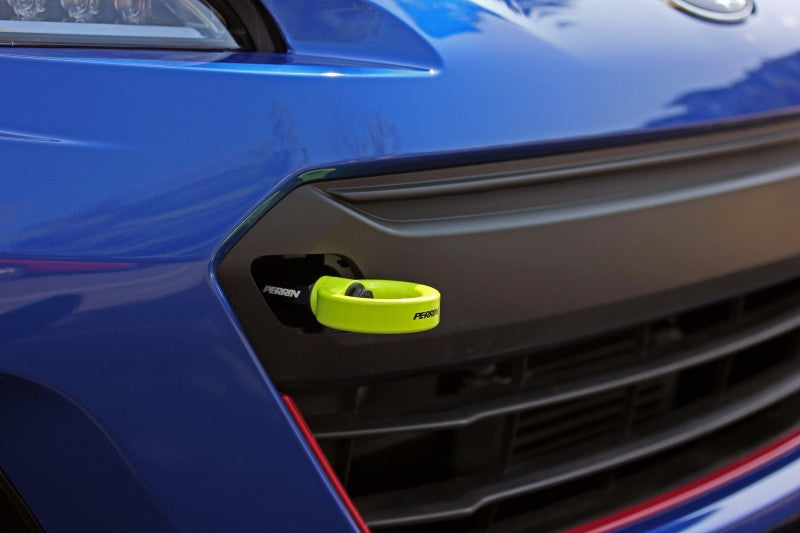 Perrin 18-21 WRX/STI / 13-20 BRZ / 17-20 Toyota 86 Front Tow Hook Kit - Neon Yellow PSP-BDY-235NY