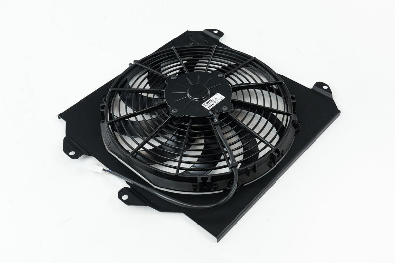 CSF 92-00 Honda Civic All-Aluminum Fan Shroud w/12in SPAL Fan - Black Finish 2858FB