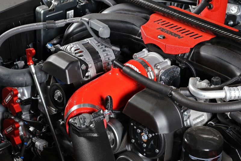 Perrin 22-23 Subaru BRZ/Toyota GR86 Silicone Inlet Hose (3in. ID / SS Wire) - Red PSP-INT-432RD