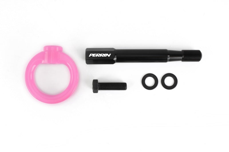 Perrin 15-19 Subaru WRX/STI Tow Hook Kit (Rear) - Hyper Pink PSP-BDY-252HP