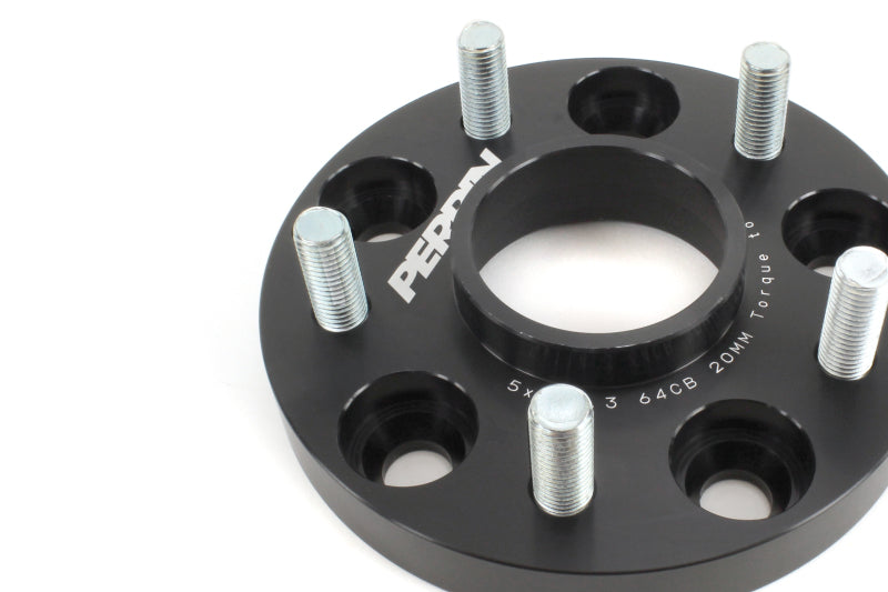 Perrin 17-18 Honda Civic Si 64.1mm Hub 5x114.3 20mm Wheel Spacers (One Pair) PHP-WHL-020BK