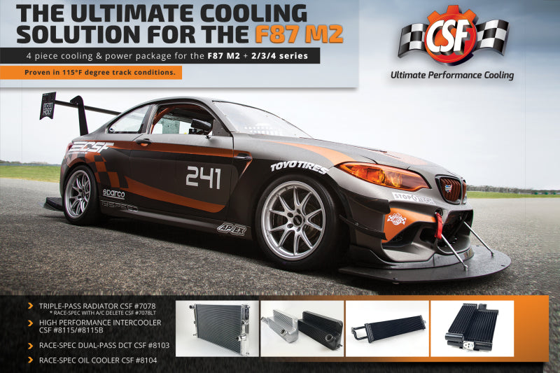 CSF 15-18 BMW M2 (F87) Race-Spec Oil Cooler 8104