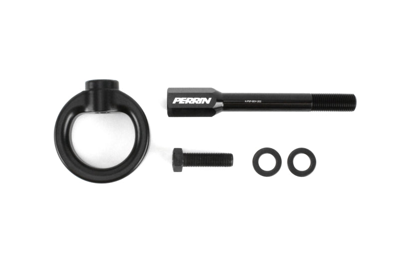Perrin 02-07 Subaru WRX/STI Tow Hook Kit (Front) - Flat Black PSP-BDY-230BK