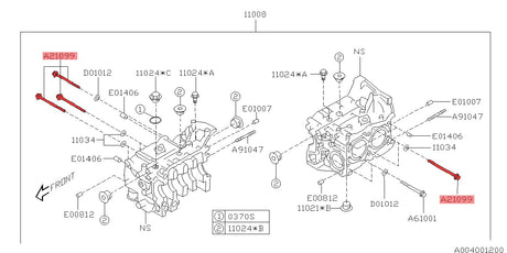 Block Bolt 1 EJ Engines - 800210990