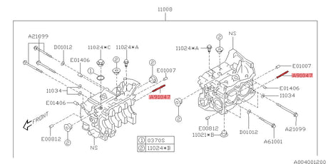Stud Cylinder Block to Transmission - 800910470