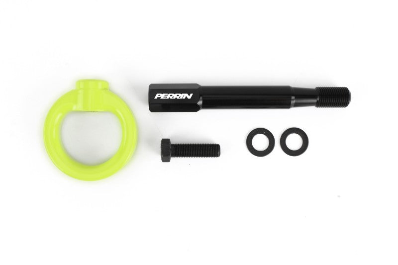 Perrin 2022 Subaru WRX / 18-21 Crosstrek Tow Hook Kit (Rear) - Neon Yellow PSP-BDY-257NY
